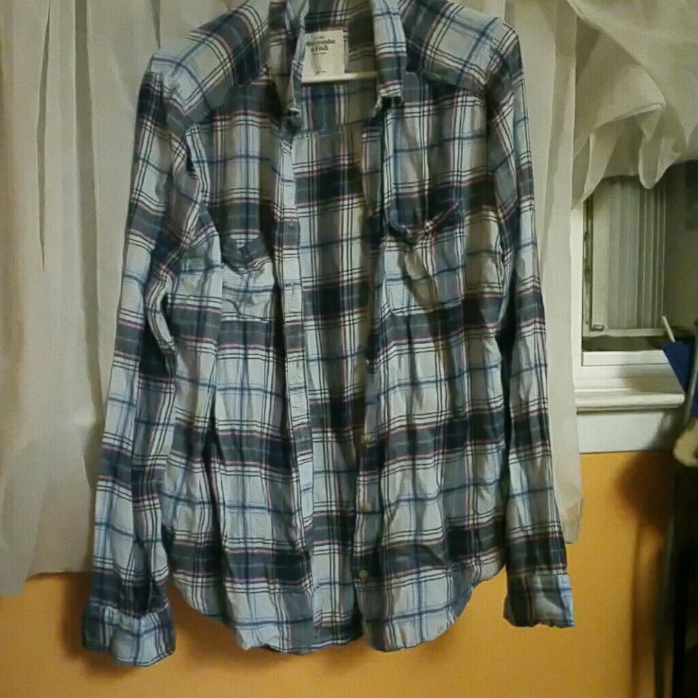 Abercrombie & Fitch soft cotton plaid shirt
